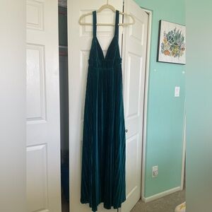 Lulus Dark Green Turquoise Gown
